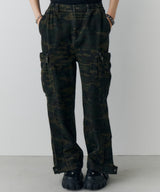 AFF AIVER バイオウォッシュダブルニーカーゴパンツ