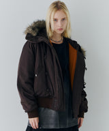 model:H174 B83 W60 H88 着用サイズ:MEDIUM (ブラウン)