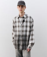 【予約】AIVER スプレー加工オンブレチェックシャツ