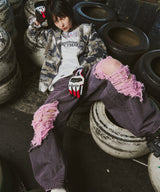 AIVER オーバーダイバギーダメージデニム