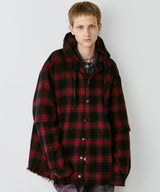 【一部予約】AIVER レイヤードオンブレチェックシャツ