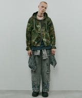 AIVER カモフラージュフルジップパーカー