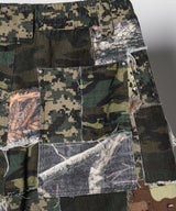 PALEDUSK×AIVER カモボロワイドクォーターパンツ