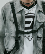 AIVER ムラ染めナイロンボンテージブルゾン