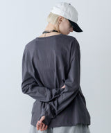 【予約】AFF AIVER 16/-ウォッシュ天竺ワイドスリーブL/S TEE