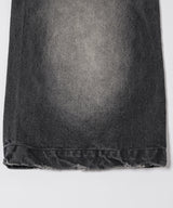 AIVER オーバーダイフレアダメージデニム