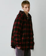 【一部予約】AIVER レイヤードオンブレチェックシャツ