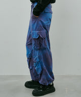 AIVER ムラ染めナイロンカーゴパンツ