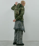 AIVER カモフラージュフルジップパーカー