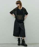 AIVER ワイドクォーターデニムパンツ