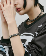 AIVER 1連スタッズレザーバングル