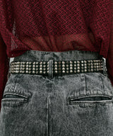 AIVER 4連スタッズレザーベルト