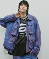 AIVER ムラ染めナイロンボンテージブルゾン