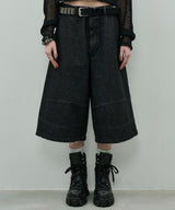 AIVER ワイドクォーターデニムパンツ