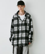 【一部予約】AIVER レイヤードオンブレチェックシャツ