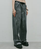 AIVER ペンキ加工バギーデニム