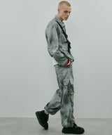 AIVER ムラ染めナイロンボンテージブルゾン