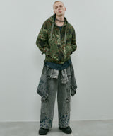 AIVER カモフラージュフルジップパーカー