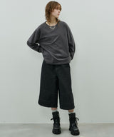 AIVER ワイドクォーターデニムパンツ