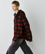 【一部予約】AIVER レイヤードオンブレチェックシャツ