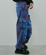 AIVER ムラ染めナイロンカーゴパンツ