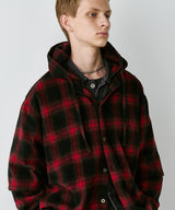 【一部予約】AIVER レイヤードオンブレチェックシャツ