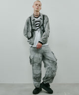 AIVER ムラ染めナイロンボンテージブルゾン