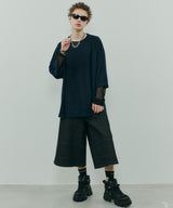 AIVER ワイドクォーターデニムパンツ