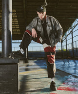 AIVER ムラ染めナイロンボンテージブルゾン