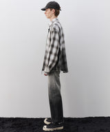 【予約】AIVER スプレー加工オンブレチェックシャツ