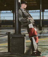 AIVER ムラ染めナイロンボンテージブルゾン