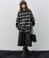 【予約】AIVER ワッフルレイヤードオンブレチェックシャツ