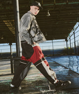 AIVER ムラ染めナイロンボンテージブルゾン