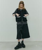 AIVER ワイドクォーターデニムパンツ