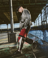 AIVER ムラ染めナイロンボンテージブルゾン