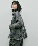 AIVER 硫化ペイントデニムシャツジャケット
