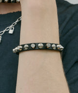 AIVER 1連スタッズレザーバングル