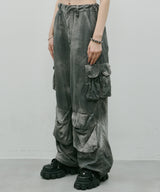 AIVER ムラ染めナイロンカーゴパンツ
