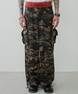 AIVER カモレイヤードカーゴパンツ