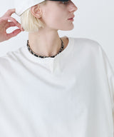 【予約】AFF AIVER 16/-ウォッシュ天竺スキッパーS/S TEE