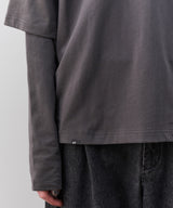 AFF AIVER 16/-ウォッシュ天竺レイヤードポロ