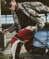 AIVER ムラ染めナイロンボンテージブルゾン