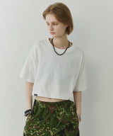 AIVER 16/-ウォッシュ天竺クロップドS/S TEE