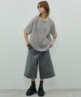 AIVER ワイドクォーターデニムパンツ