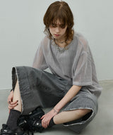 AIVER ワイドクォーターデニムパンツ