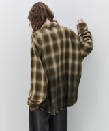 【予約】AIVER スプレー加工オンブレチェックシャツ
