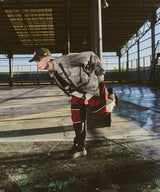 AIVER ムラ染めナイロンボンテージブルゾン