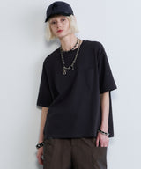 AIVER 30/2ウォッシュ天竺ガゼットポケットコンパクトS/S TEE