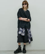 AIVER ワイドクォーターデニムパンツ