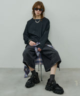 AIVER ワイドクォーターデニムパンツ